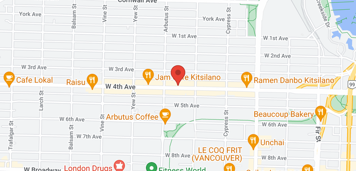 map of 2057 W 4TH AVENUE
